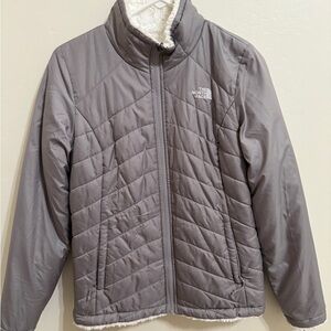 The North Face Light Gray Quilted Jacket